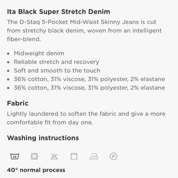 G-star D-STAQ 5-pocket skinny, ita black, 25 - Picture 8 of 8